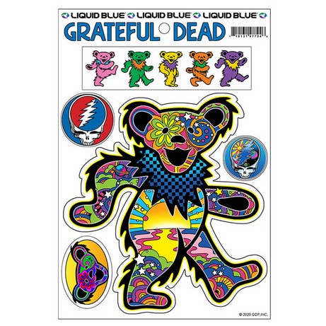 Gypsy Rose - Wholesale Sticker - Grateful Dead Mod Dancing Bear Multi Sticker
