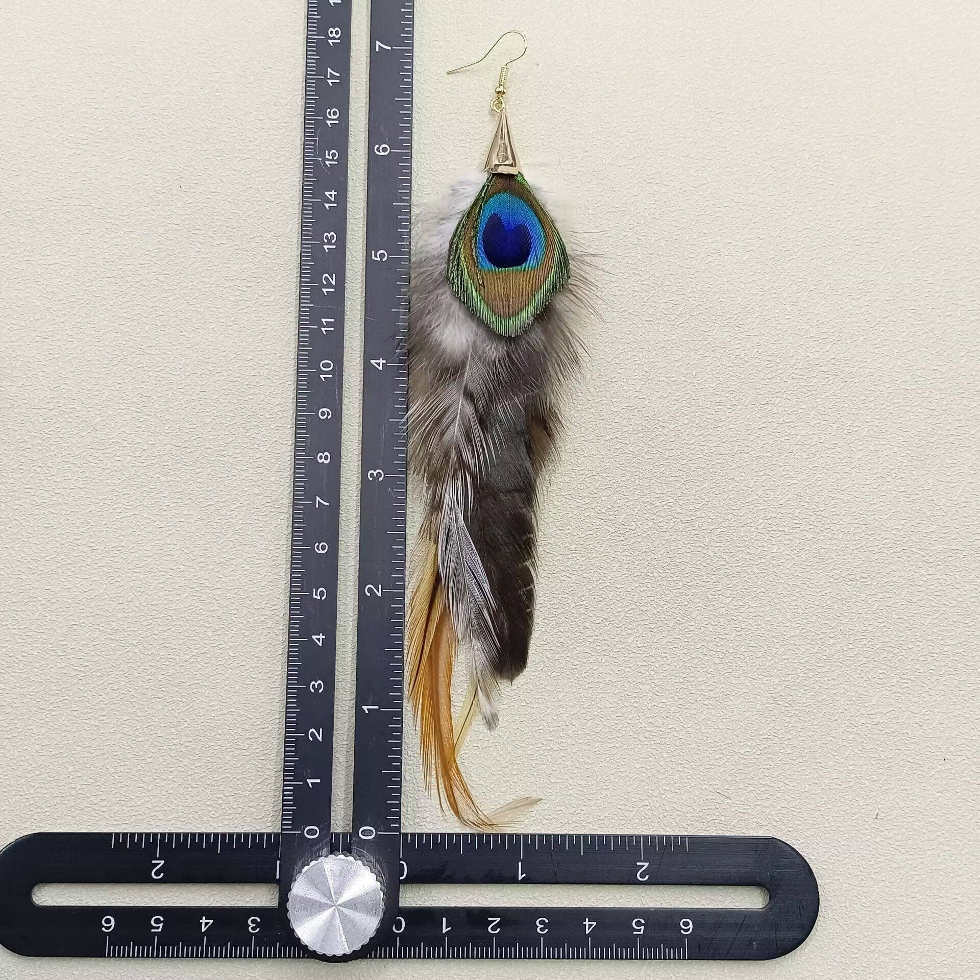 Mio Queena - Wholesale Dangle Earrings - Peacock Feather Dangle Earrings3