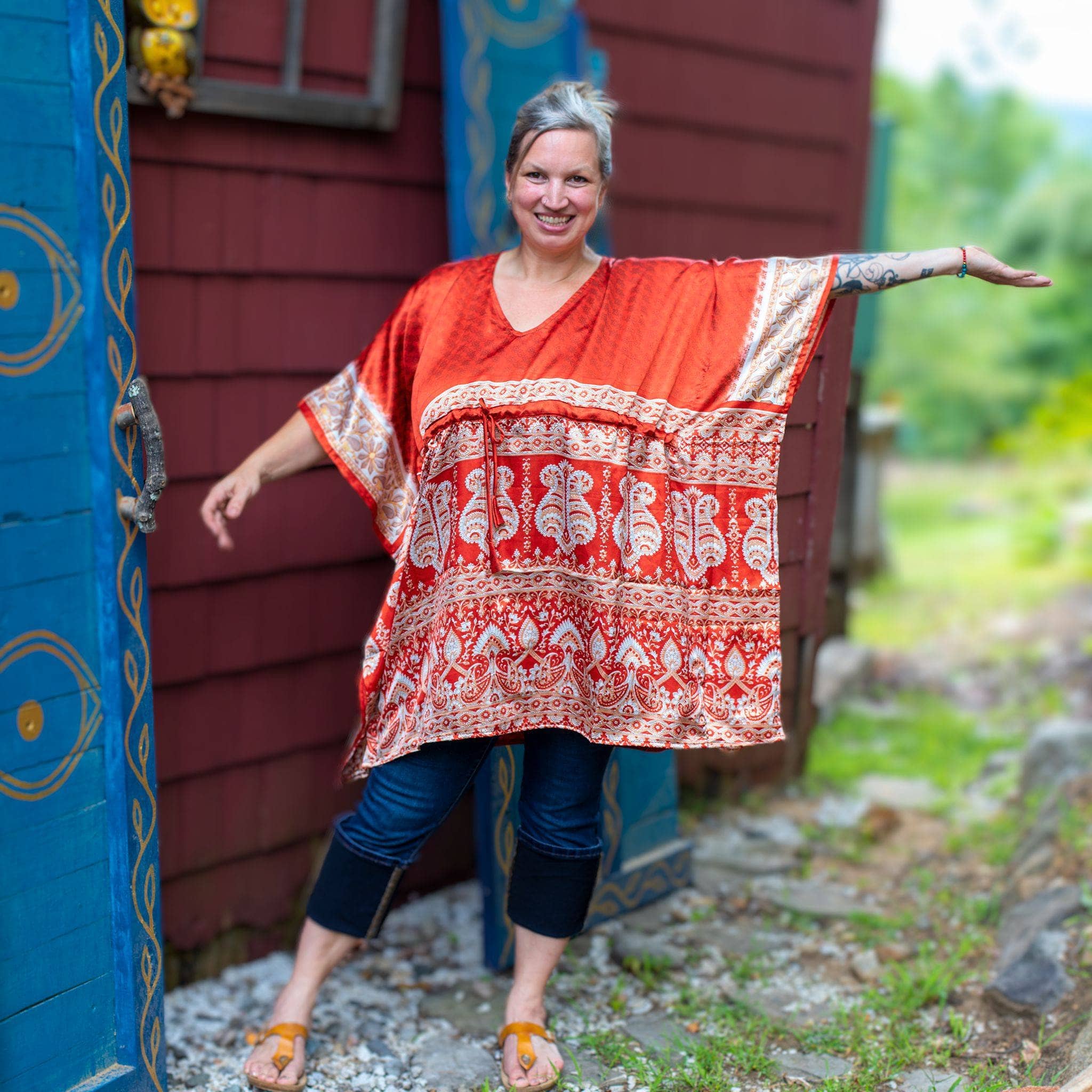 Darn Good Yarn - Wholesale Kaftan - Women's - Aanya Adjustable Short Kaftan3