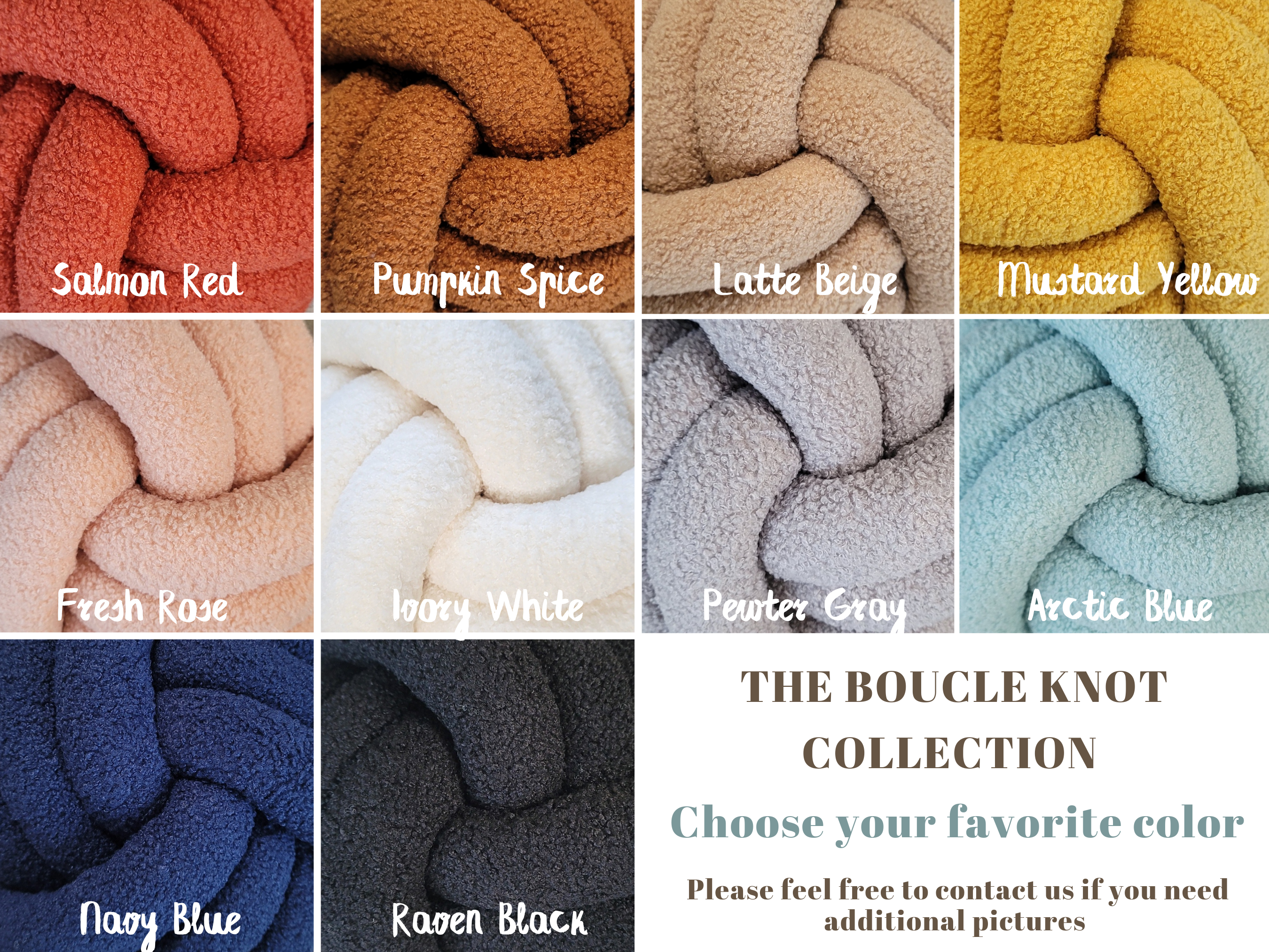 SUF Products LLC - Wholesale Throw/Decorative Pillow - Boucle Knot Pillows Soft and Cozy - Trendy Textured cushion2