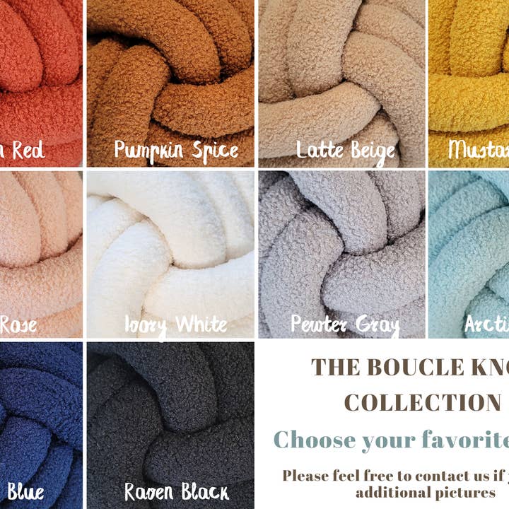SUF Products LLC - Wholesale Throw/Decorative Pillow - Boucle Knot Pillows Soft and Cozy - Trendy Textured cushion2