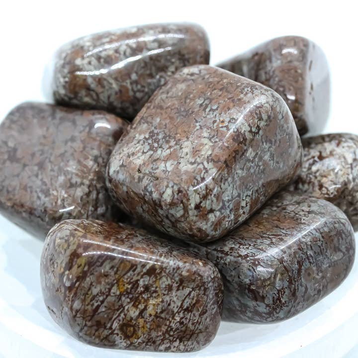 Quasar Gems USA - Wholesale Spirituele steen/kristal - Bruine sneeuwvlokobsidiaan getrommeld 30-45 mm 1 kg