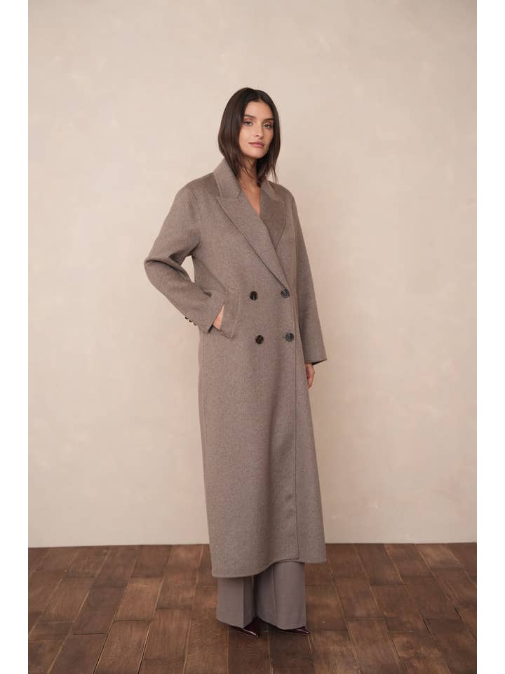 Attentif Paris - Wholesale Coat - Women's - Extra-long oversized hand-sewn wool blend coat35