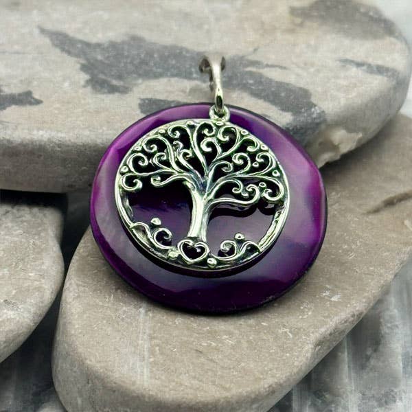 Sterling Silver Tree of Life Dangle Pendant for wholesale by Goddess Design Studio