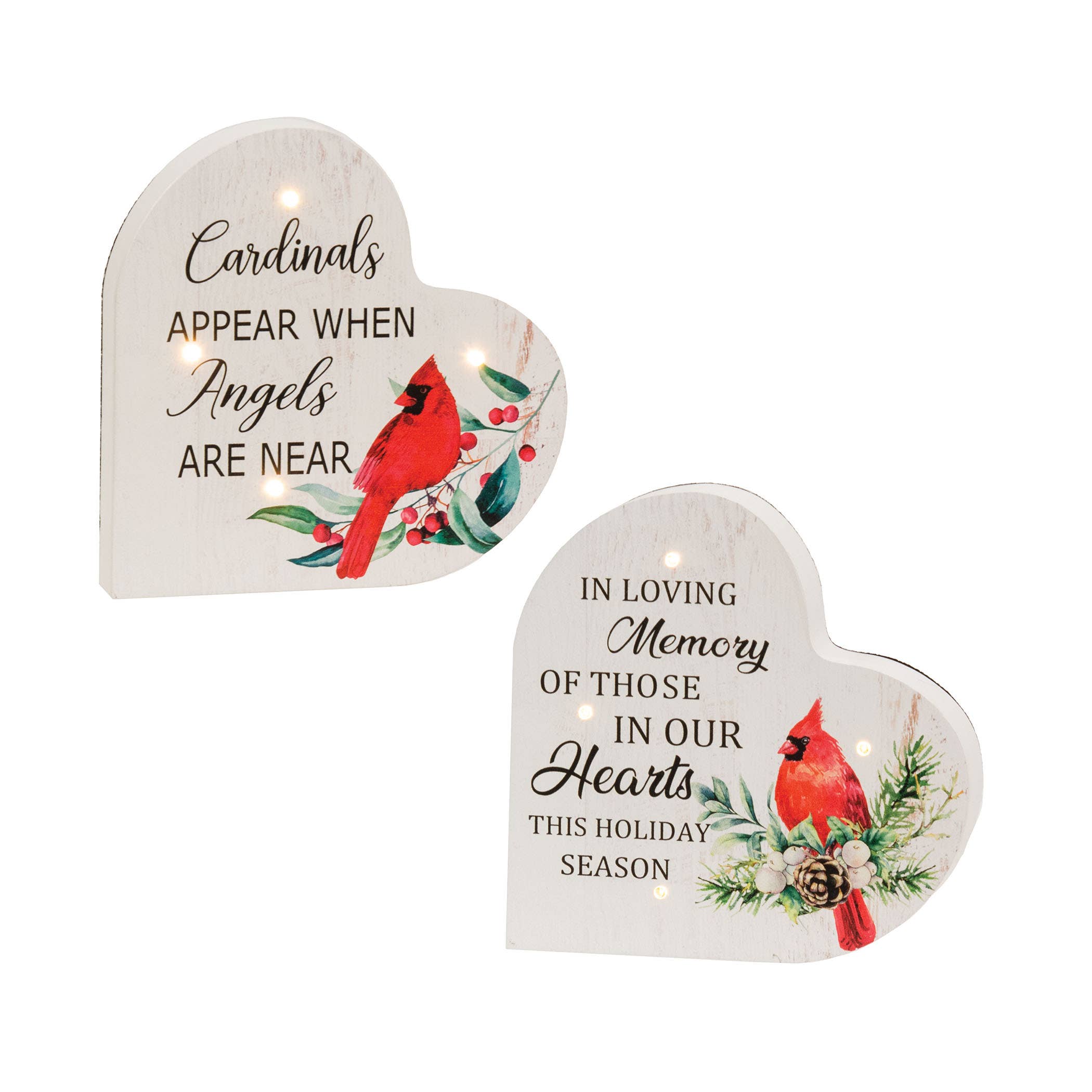 Bright Ideas - Vente Décoration de Noël - Cardinal Cœur Siège avec Lumières LED 2 Assortis0