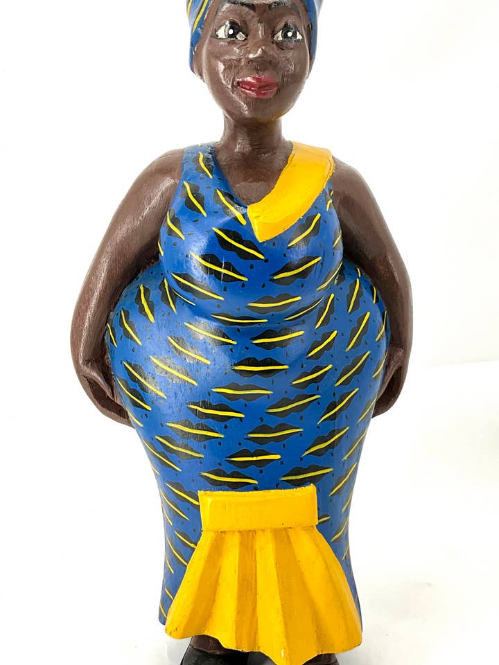 Baule Woman in Colorful Dress - Ivory Coast for wholesale by Jofa African Imports