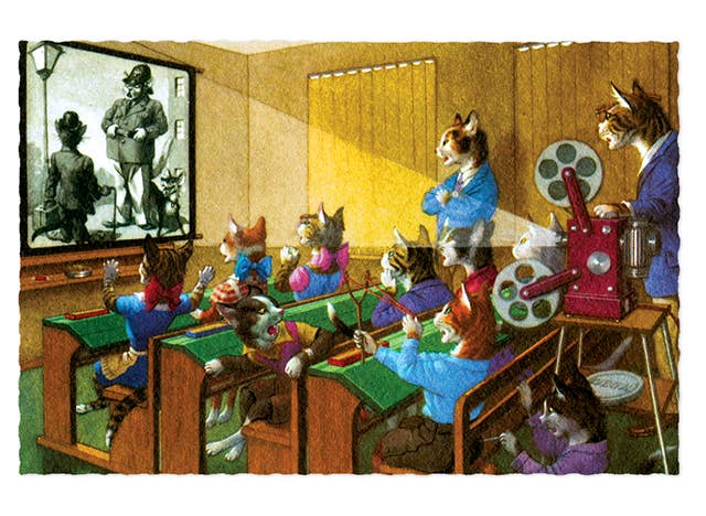 Laughing Elephant - Wholesale Postcard - Delightfully Dressed Cats - Everyday Boxed Postcards24