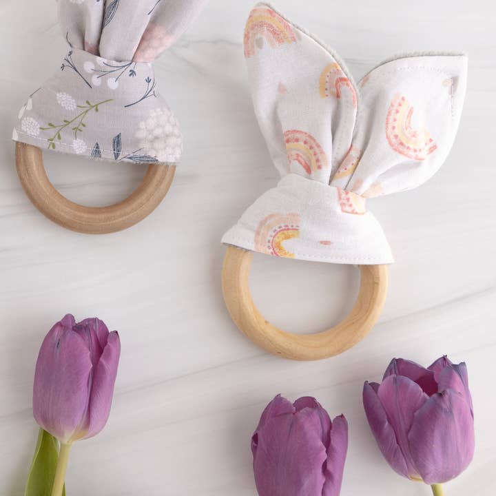 Port & Starbird - Wholesale Bib - Baby - Wildflowers on Grey Bib1