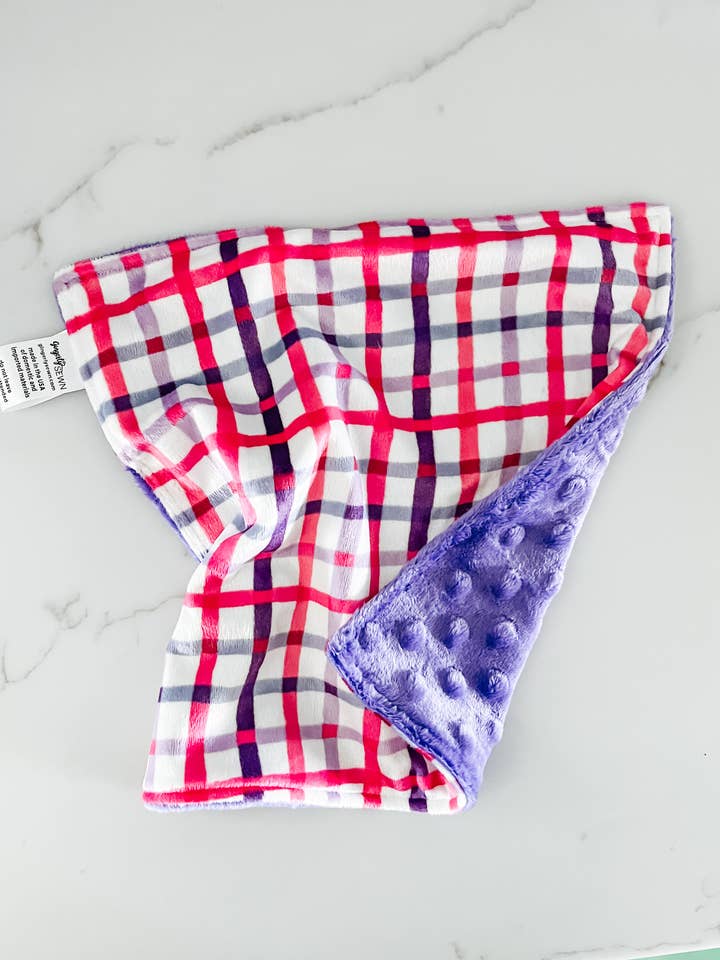 Rosa und Lila gestreift Lovey für den Großhandel von Gingerly Sewn