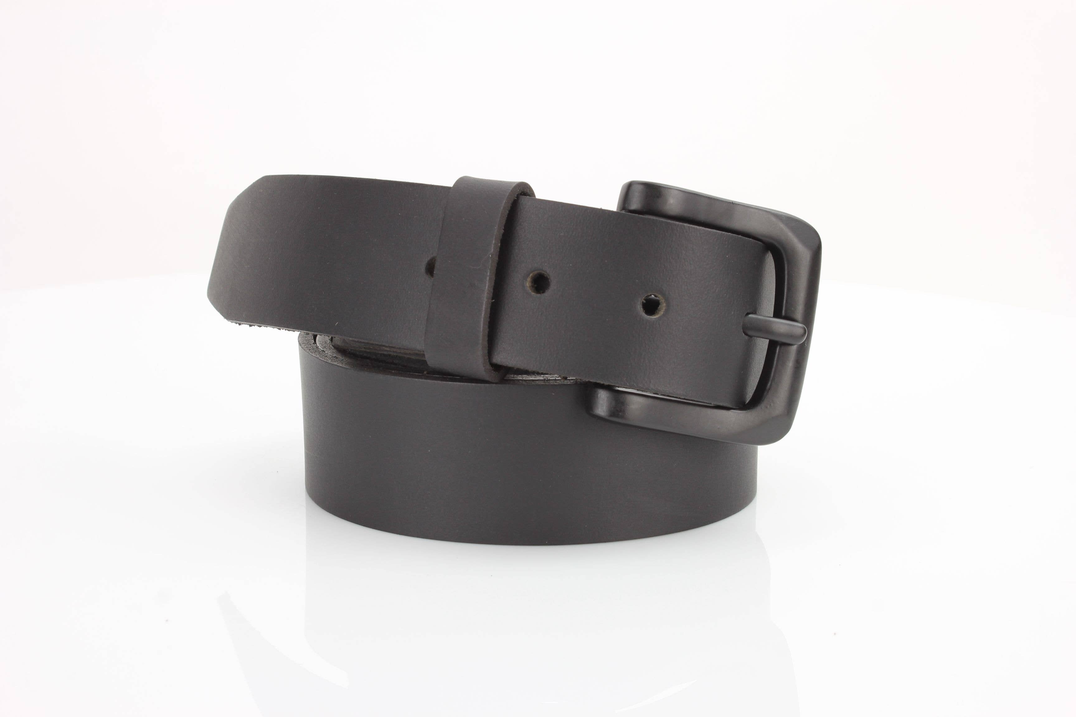 Leather Impressions Inc - Vente Ceinture – unisexe - Ceinture en cuir classique avec coutures fines et logo - ABB 01024