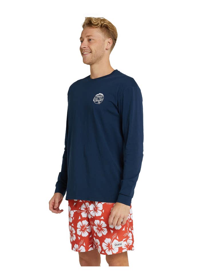 Okanui - Wholesale Screen printed t-shirt – Men′s - Mens - Long Sleeve T's - Ferris - Navy4