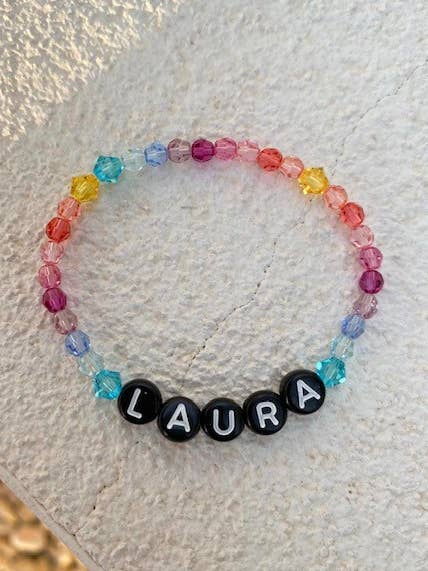 Pulsera Multicolor nombre negro y blanco para venta al por mayor de Cucadas de Ana