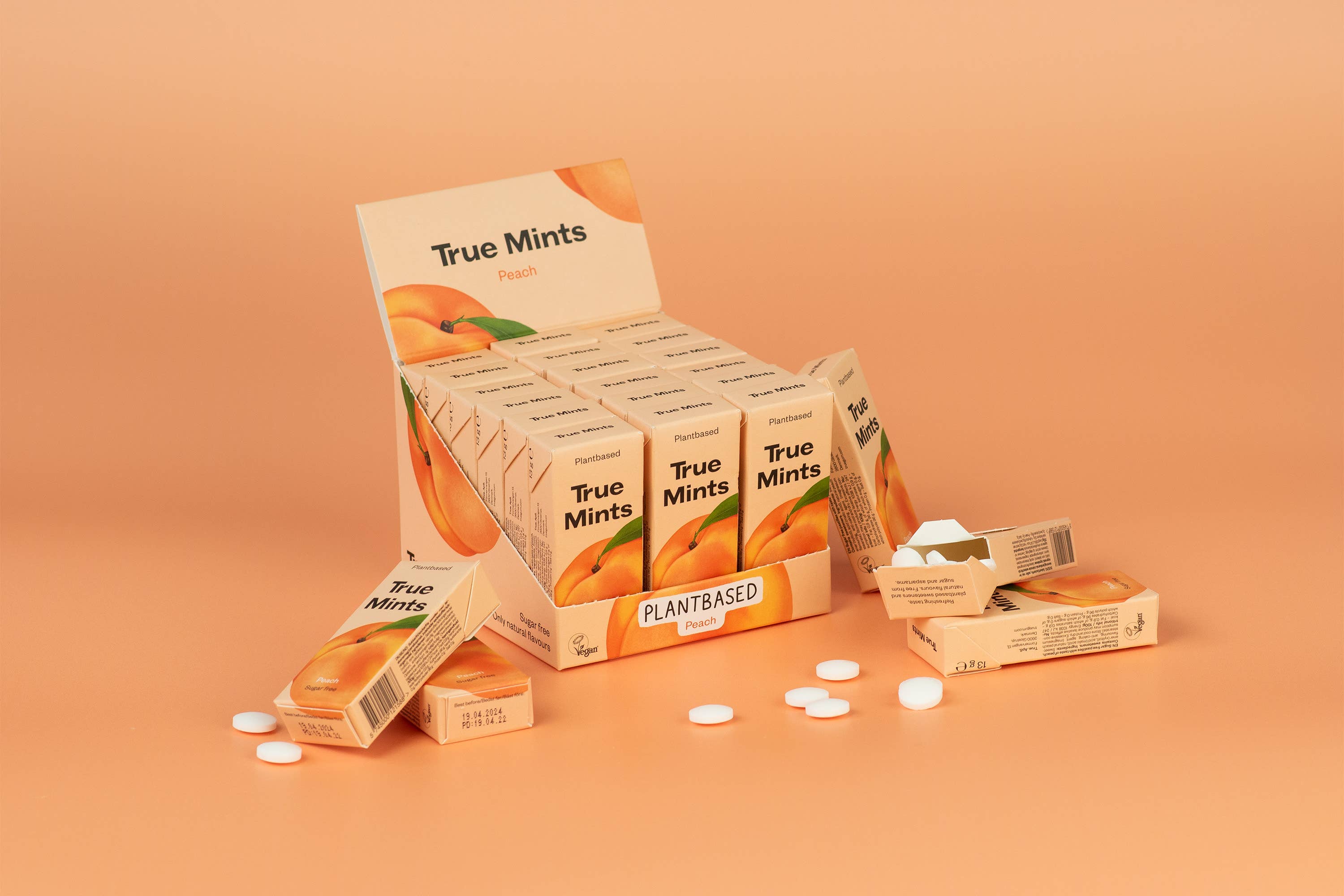 Gourmandise - Wholesale Mints - Plastic free mints Peach flavour True Mints2