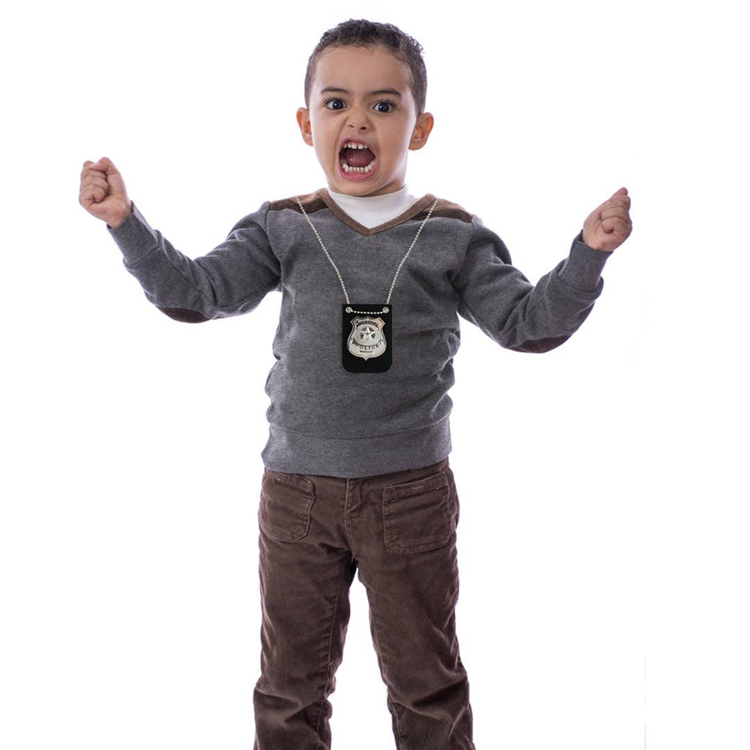 KINREX - Wholesale Classic Toy - Kids - Police Badge Holder with Chain and Black Belt Clip6