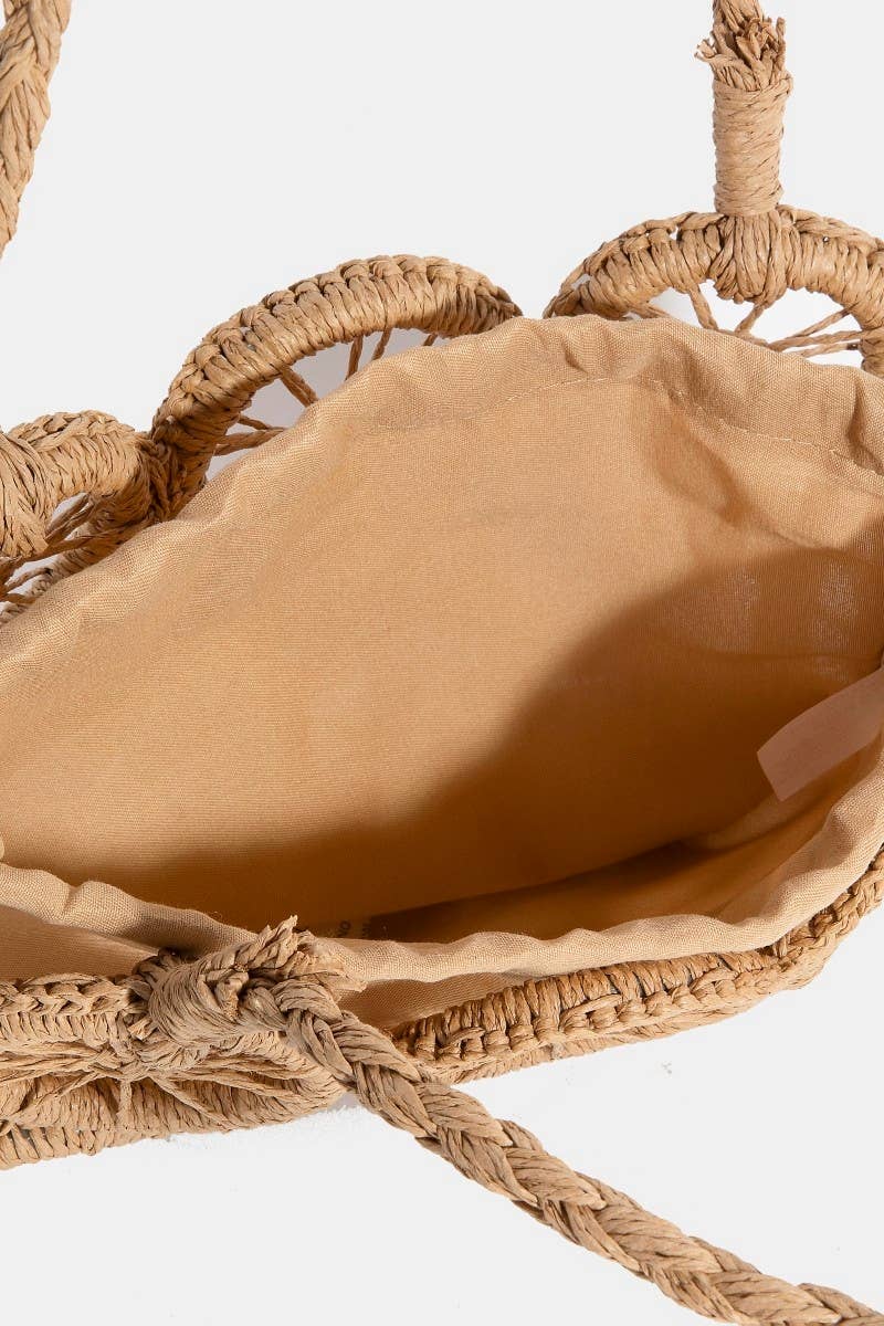 Collections by Fame Accessories - Wholesale Crossbodytas - Dames - Ingewikkelde Gevlochten Wielen Handtas2