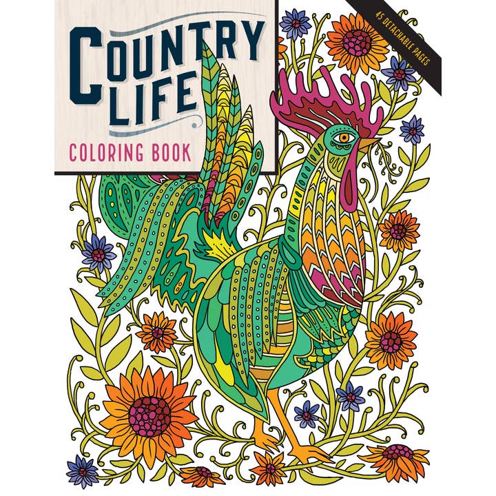 Hachette Book Group - Wholesale Coloring Book - Adult - Country Life Coloring Book