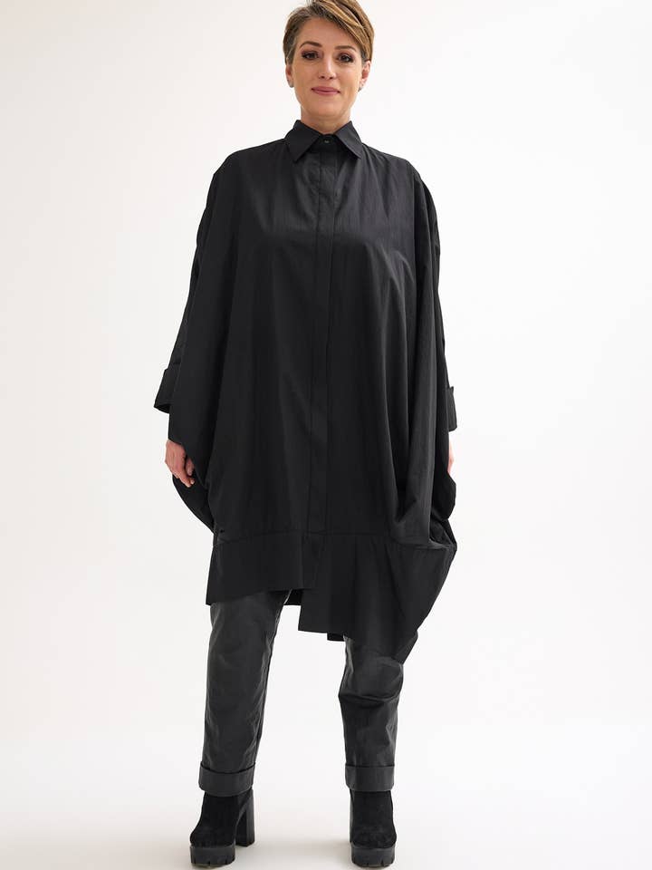 Tunique Robe en Coton Surdimensionnée 23597 pour la vente par Zilberman