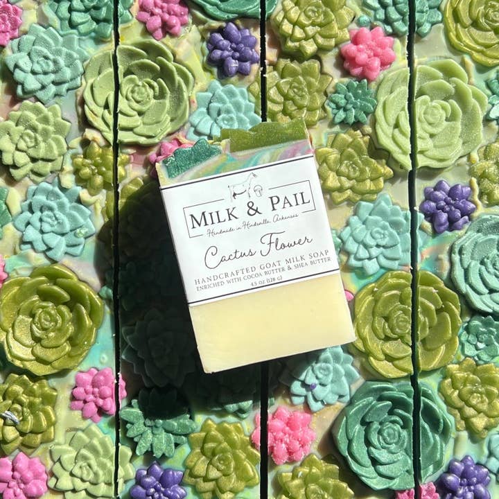 Cactus Flower Goat Milk Soap for wholesale by Milk & Pail