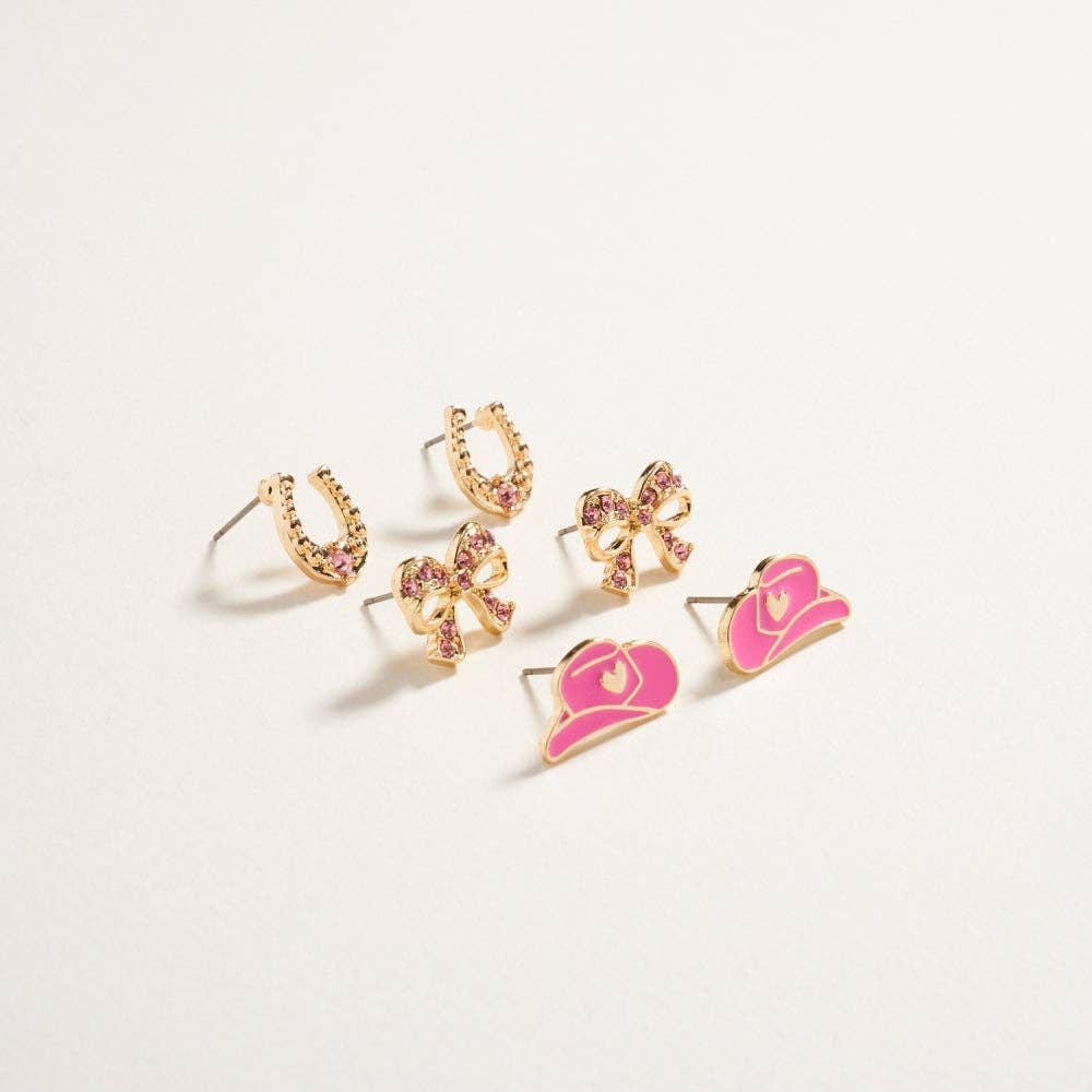 Designature New York - Vendita all'ingrosso Parure di gioielli - Set di 3 paia di orecchini a tema San Valentino occidentale2