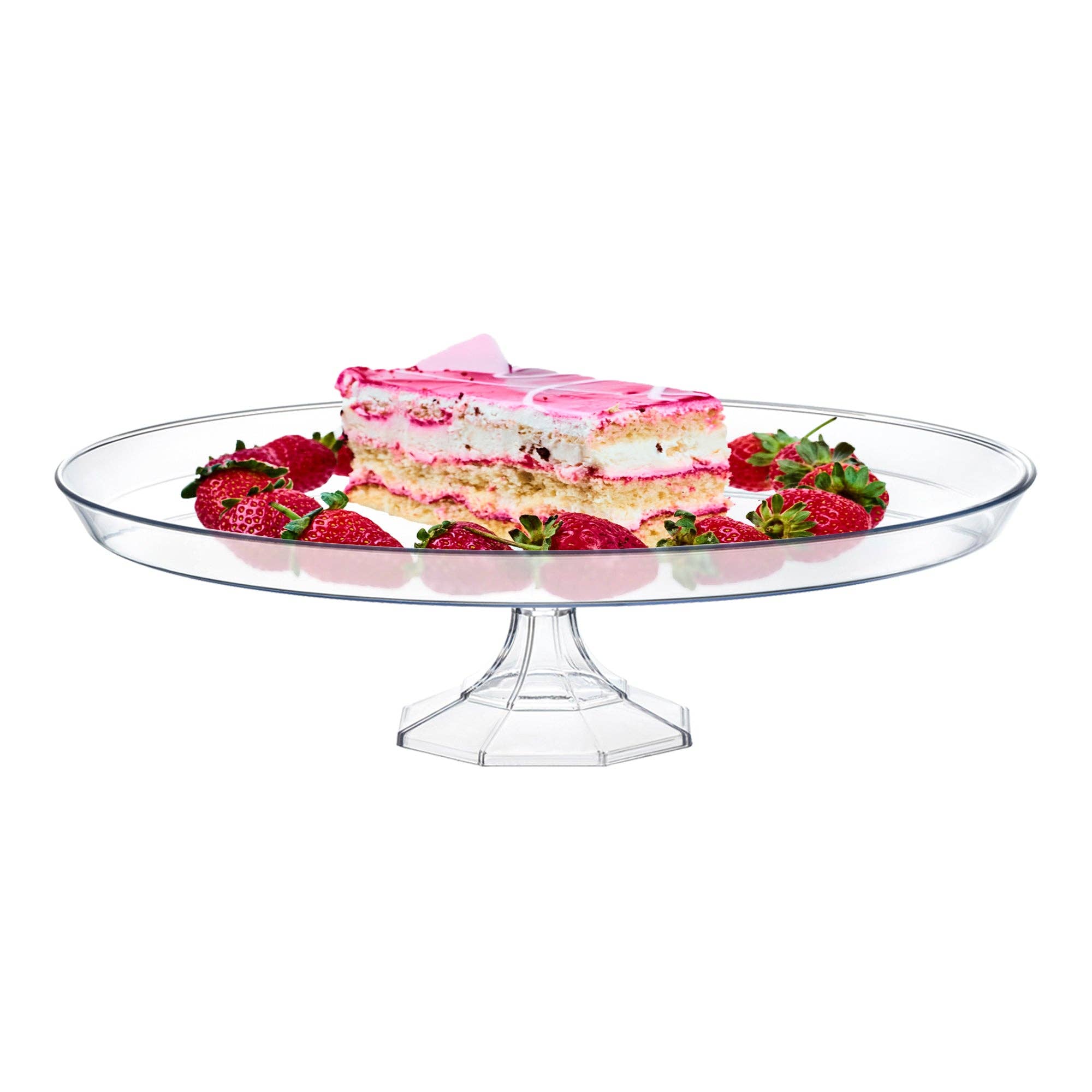 Smarty had a Party - Wholesale Cake Stand - 10.5" Clear Small Round Plastic Cake Stand - 1 pc1