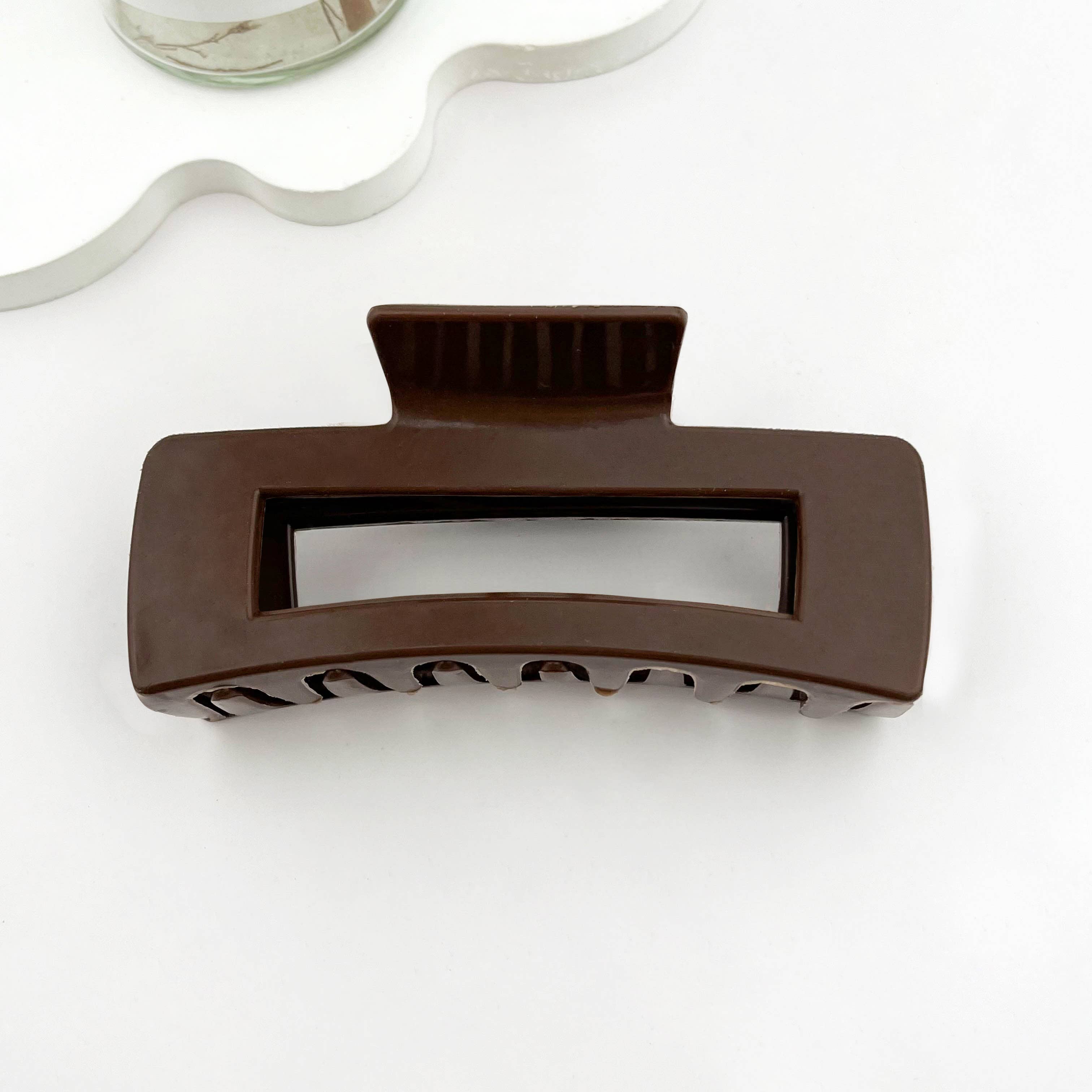 mildstyles - Wholesale Hair Clip - Women's - Soft Silicone Hollow Rectangle Hair Claw – Durable & Protect1