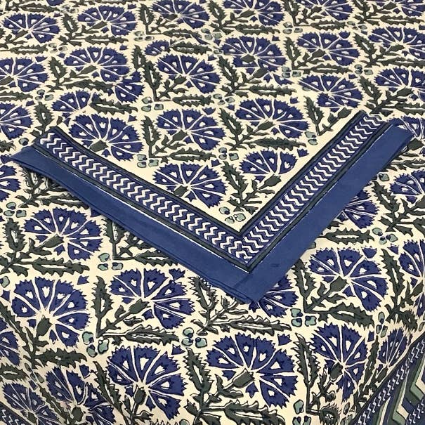 natural habitat - Wholesale Tablecloth - Tablecloth 60X60 Chrysanthemum Blue 406A