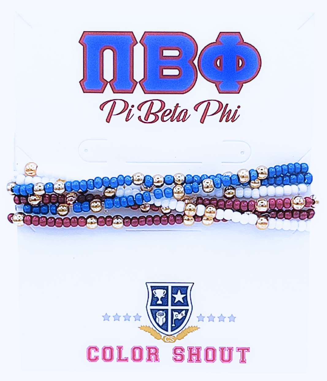 Color Shout - Wholesale Jewelry Set - Sorority Colors Stack: Set of 6 Beaded Stretch Bracelets14