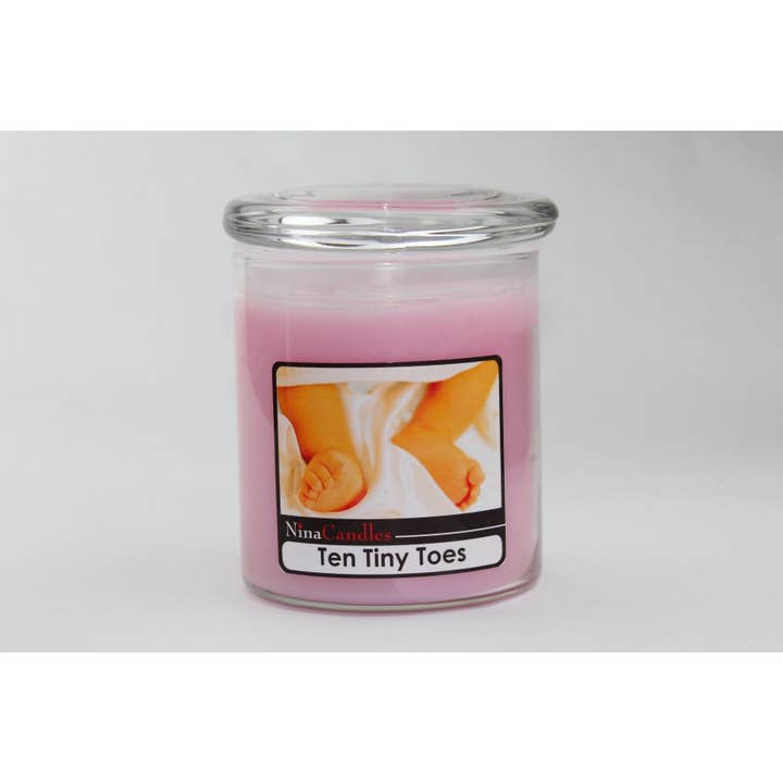 Nina Candle Co. - Wholesale Jar/Filled Candle - Ten Tiny Toes - Pink Jar Candle