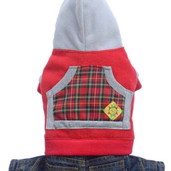 SMALL DOG - Homeboy Casaco para cães de lã vermelha por atacado de DoggyDolly Australia/NZ