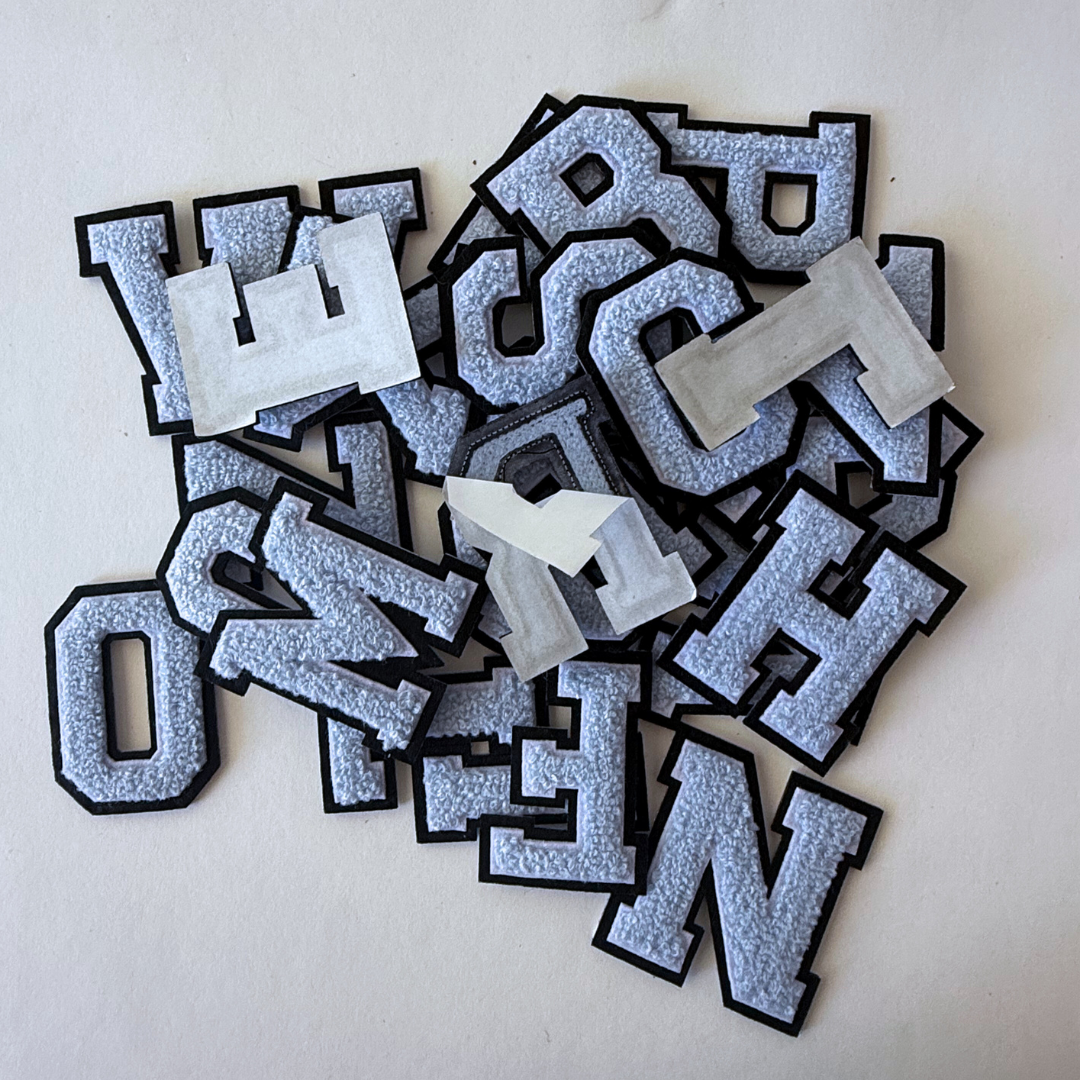 Patch Points - Wholesale Patch - Baby Blue Varsity Letter Sticker & Iron On29