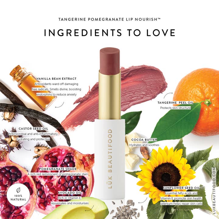 Luk Beautifood - Wholesale Lipstick - Lip Nourishâ„¢ Lipstick - Tangerine Pomegranate