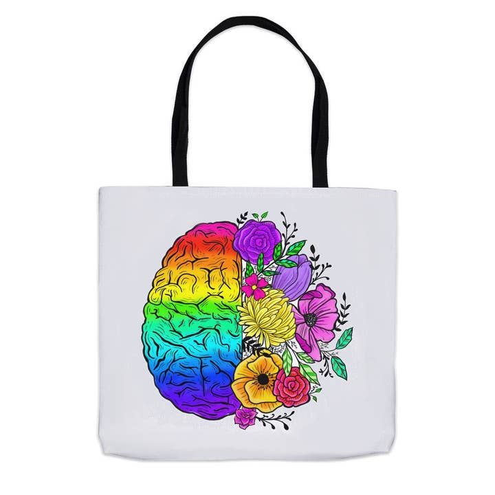 Blossoming Brain Tote Bag for wholesale by The Crafty Queer
