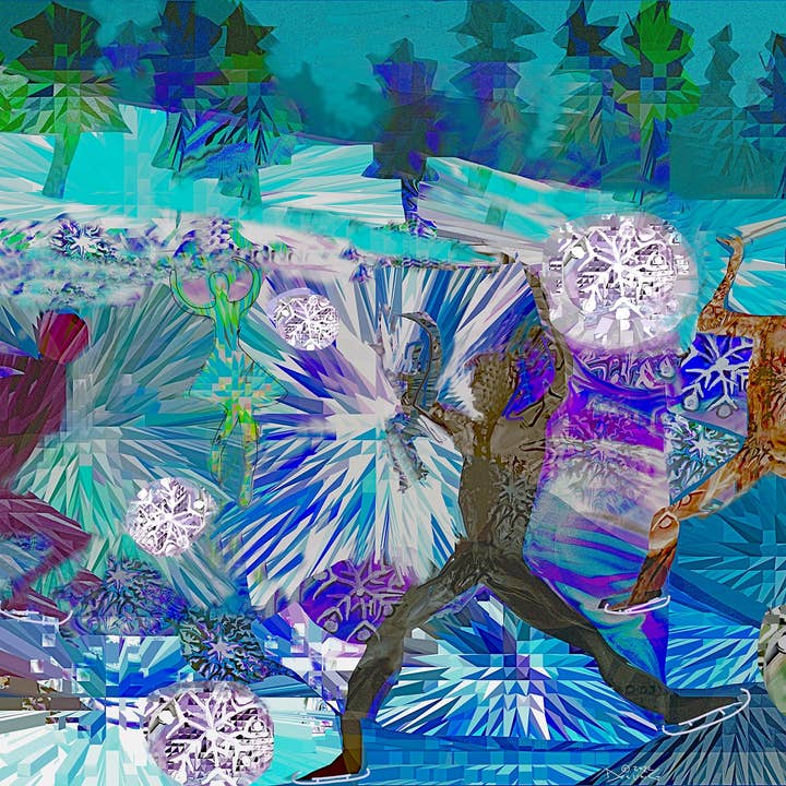 Patinage libre, n° 5 pour la vente par Art by Deeling