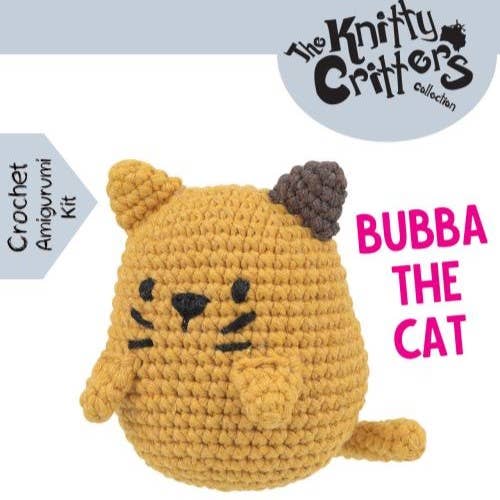 Knitty Critters - Pouch Pals - Bubba The Cat hæklesæt for engroshandel hos Creative World of Crafts