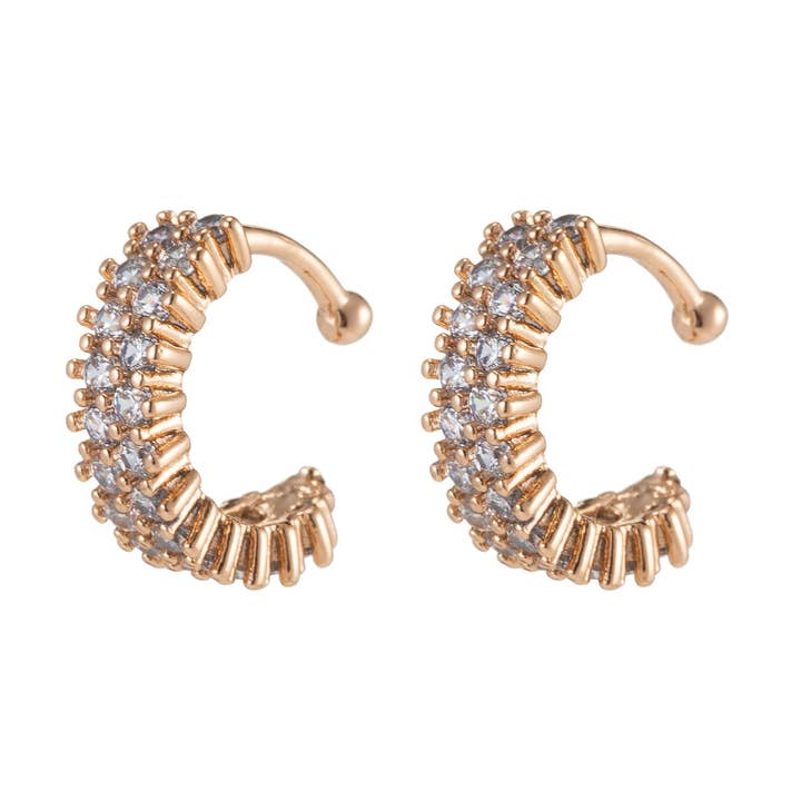 Chunky CZ bezel - cuff earring AI041 for wholesale by Aim Eternal