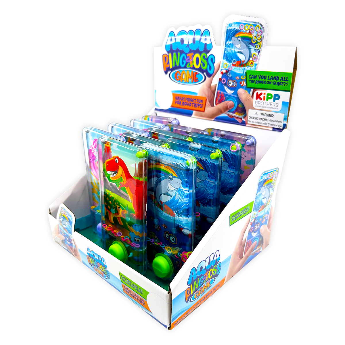 Kipp Brothers - Wholesale Fidget Toy - Kids - AQUA RING TOSS GAME FIDGET TOY 12 PIECES PER DISPLAY1