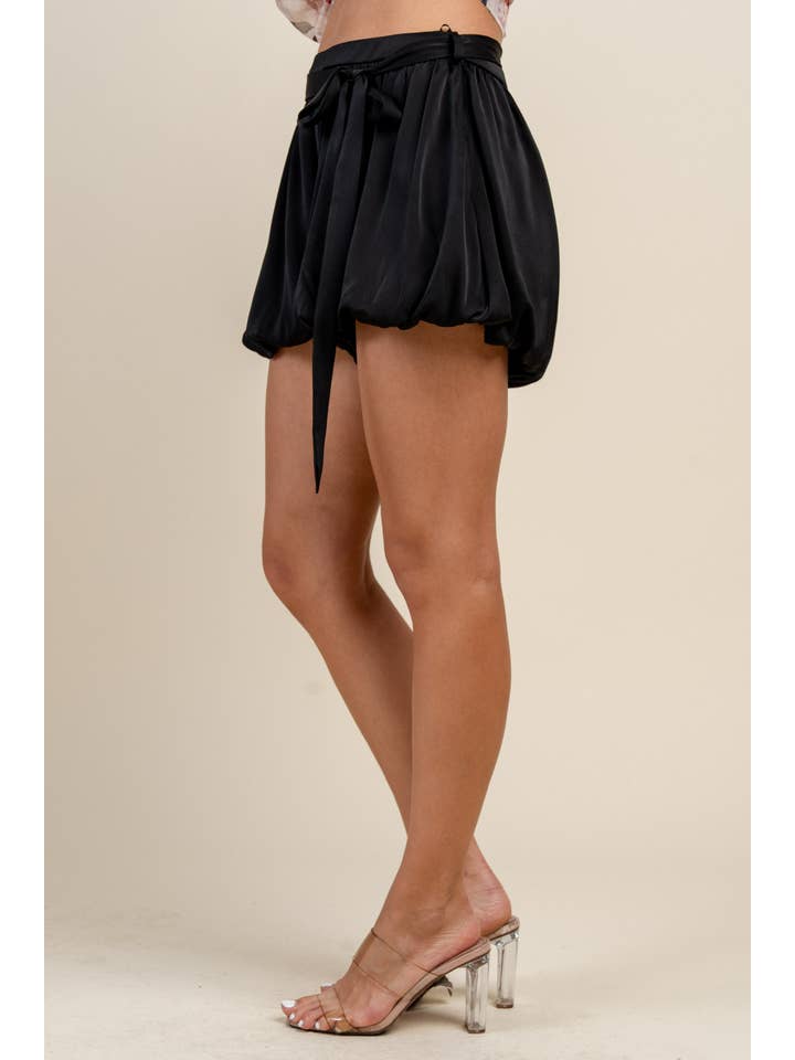 BEIVY & COLLABO - Wholesale Shorts - Women's - BP4823B / BUBBLE SKORT W/ SELF BELT5