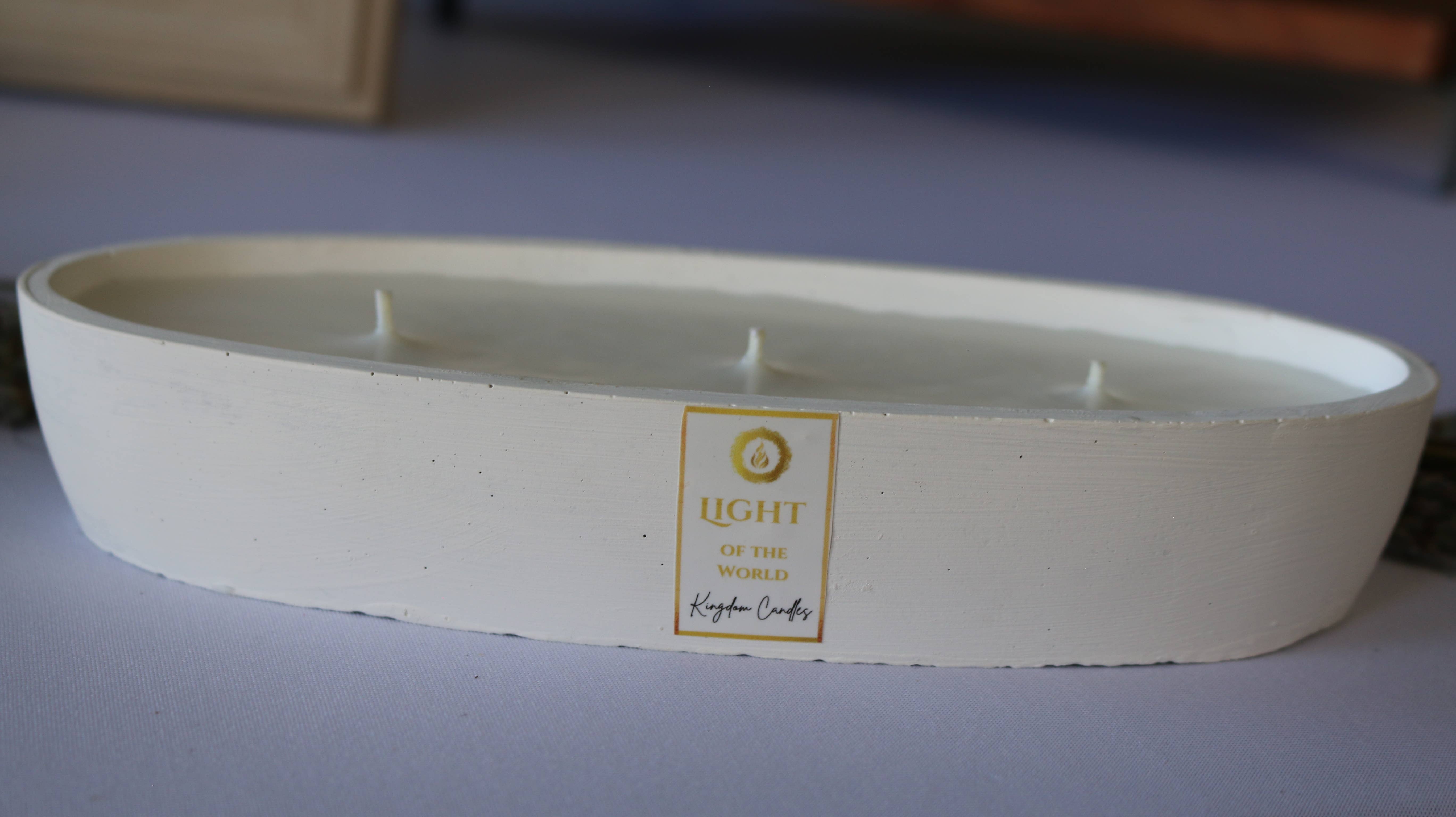 Light of the World Candle Studio - Vente Bougie en bocal - Bougie Eucalyptus, Vanille, Lavande | Marcher sur l'eau |6