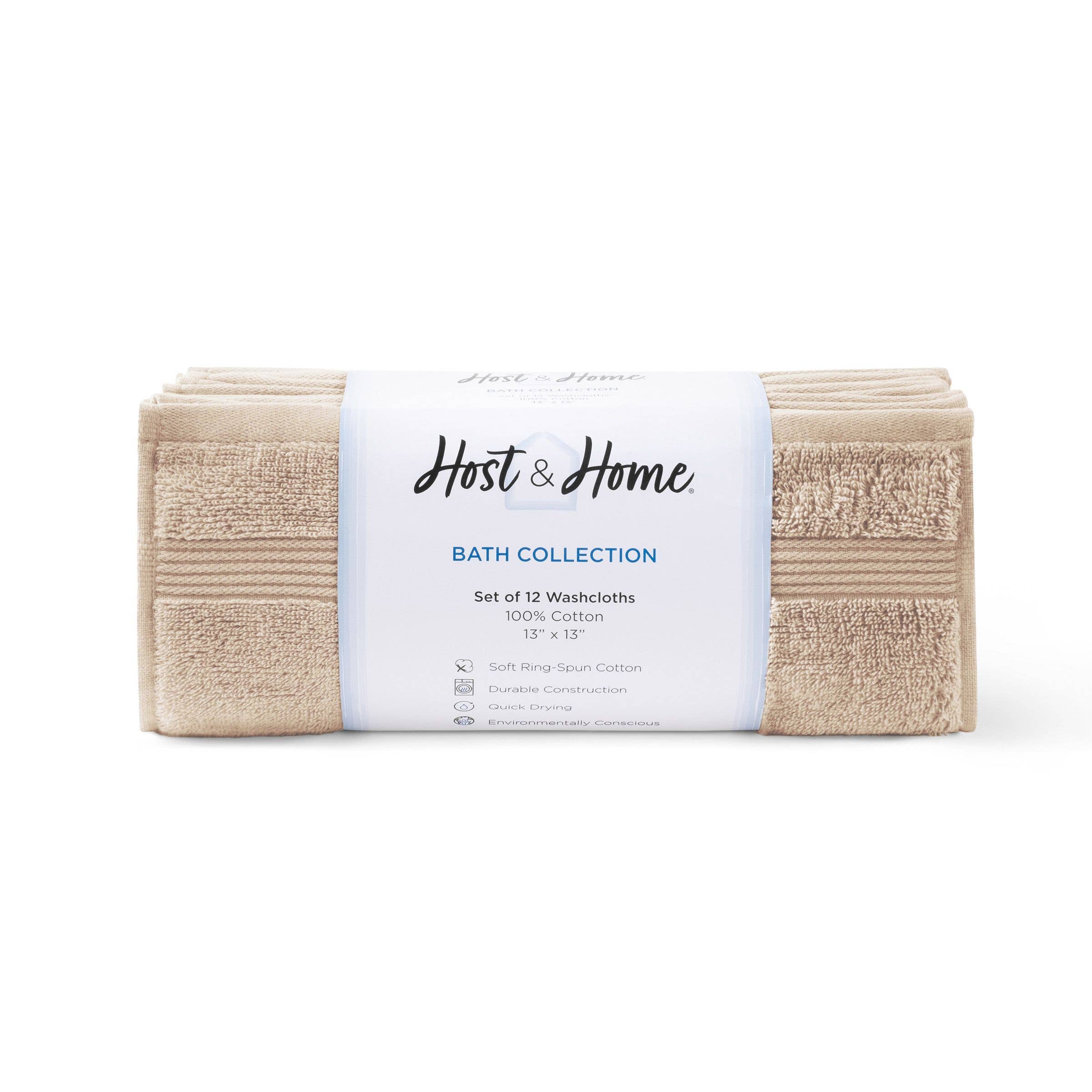 Arkwright Home - Wholesale Wash Cloth - Host & Home Soft Cotton Washcloths (12 Pack), 13x13, 400 GSM18