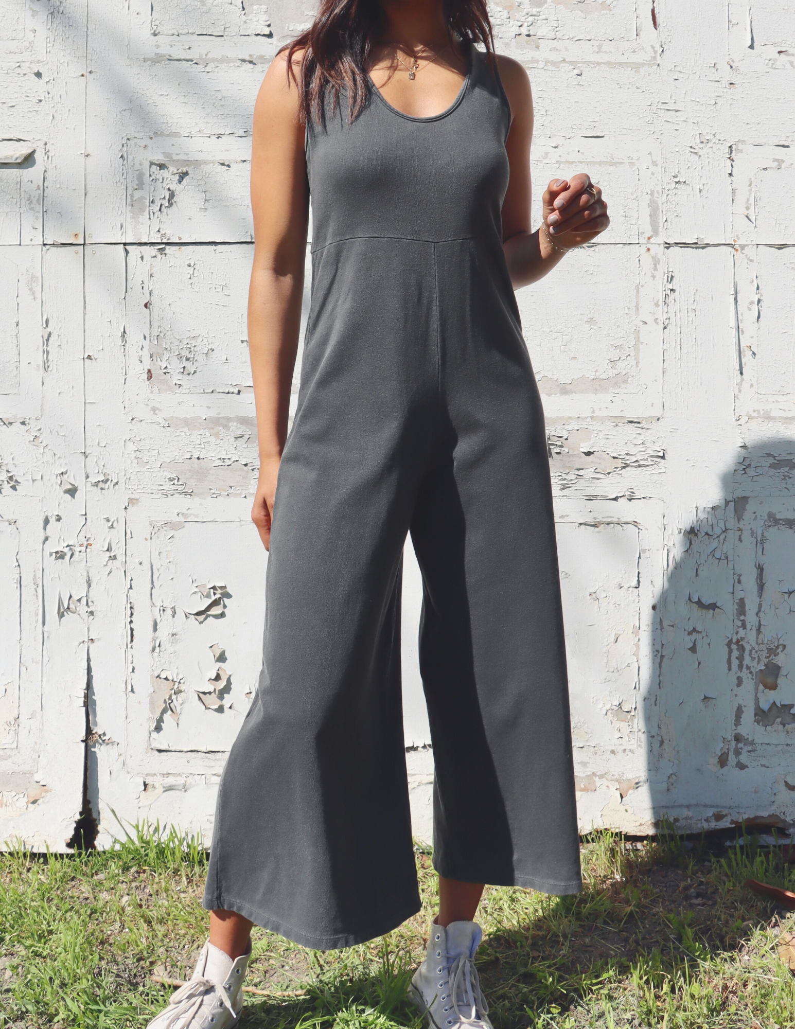 People Of Leisure - Vente Combinaison – femme - Combinaison Sunset avec ceinture taille et jambes larges9