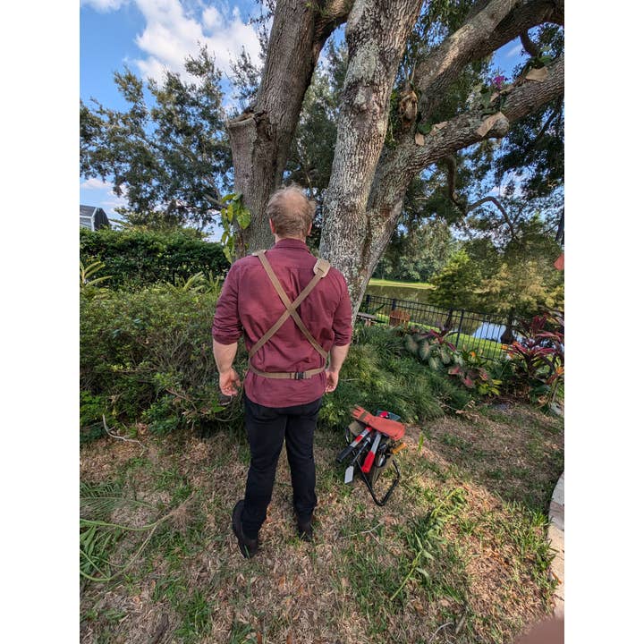 Brown Ironwood Gardening Tool Apron - Full Apron for wholesale on Faire1