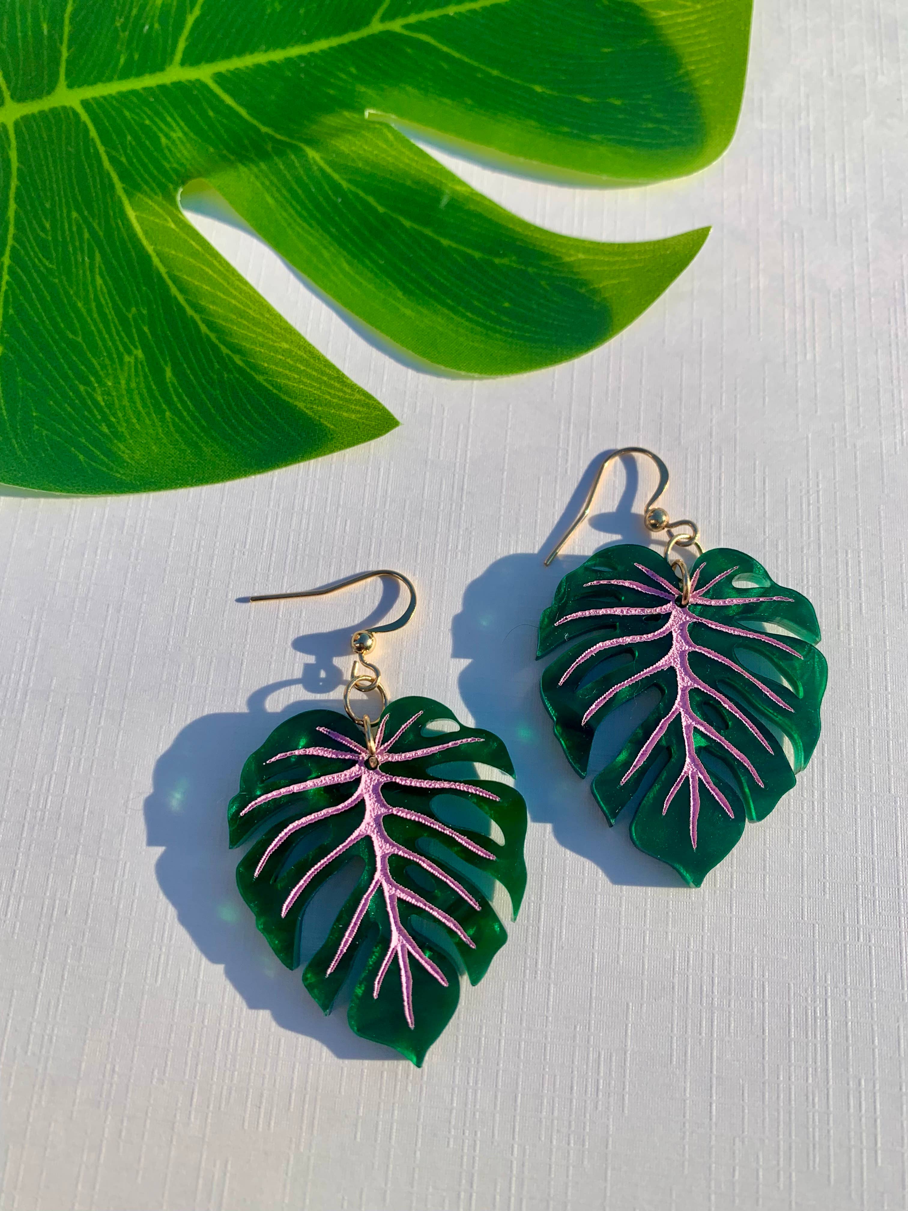 Not Picasso - Vente Boucles d'oreilles pendantes - Mini Monstera3