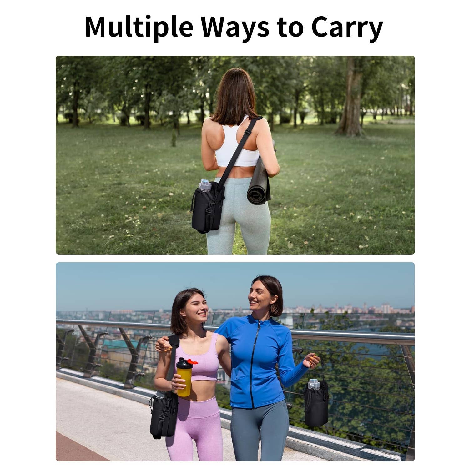 wandf – wholesale Crossbody-väska – Unisex – Vattenflaskhållare med telefonficka för vandring7