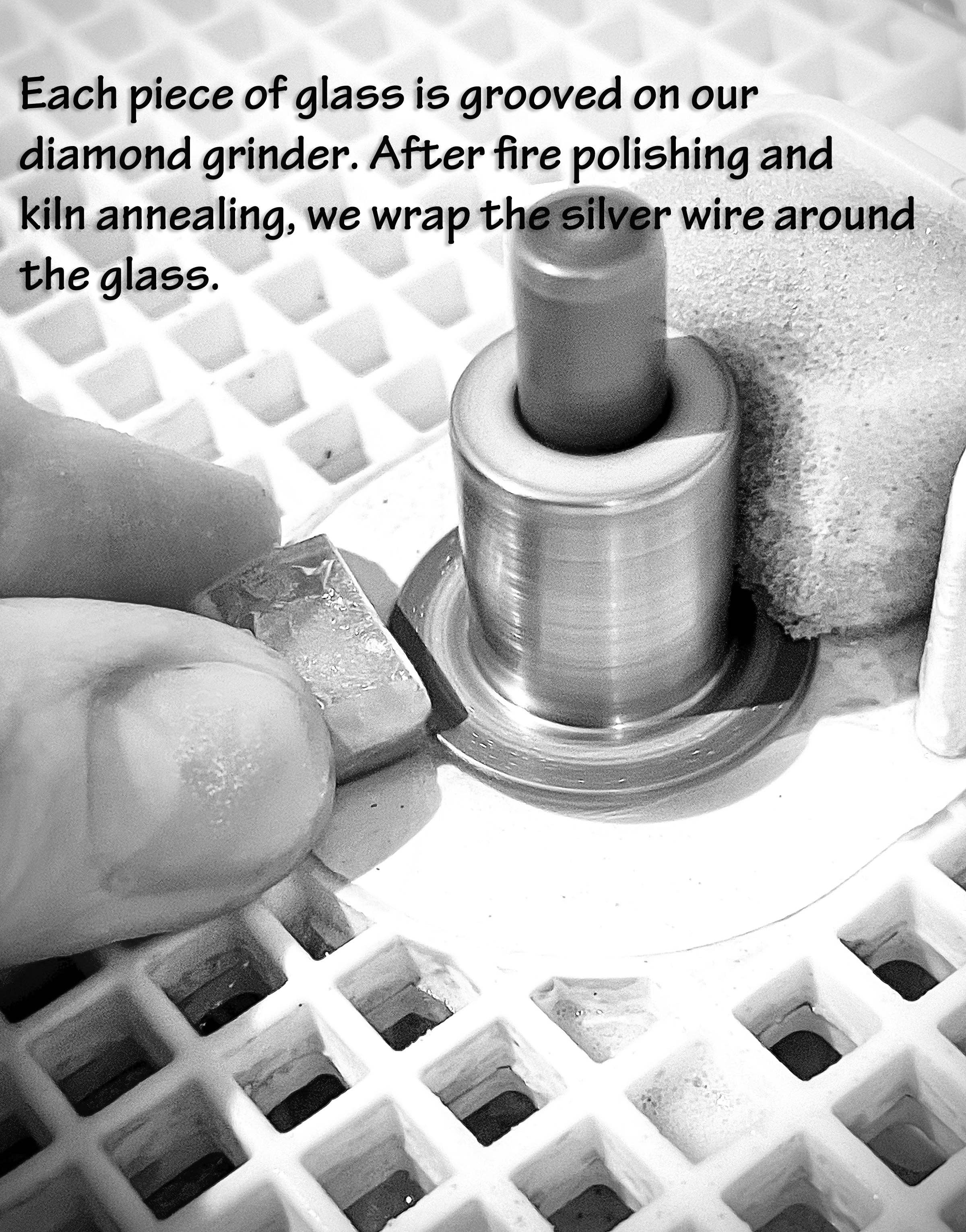 Flame Work Designs - Glass Jewelry - Wholesale Pendant/Charm Necklace - Dichroic Glass Pendant - Rainbow Clear5