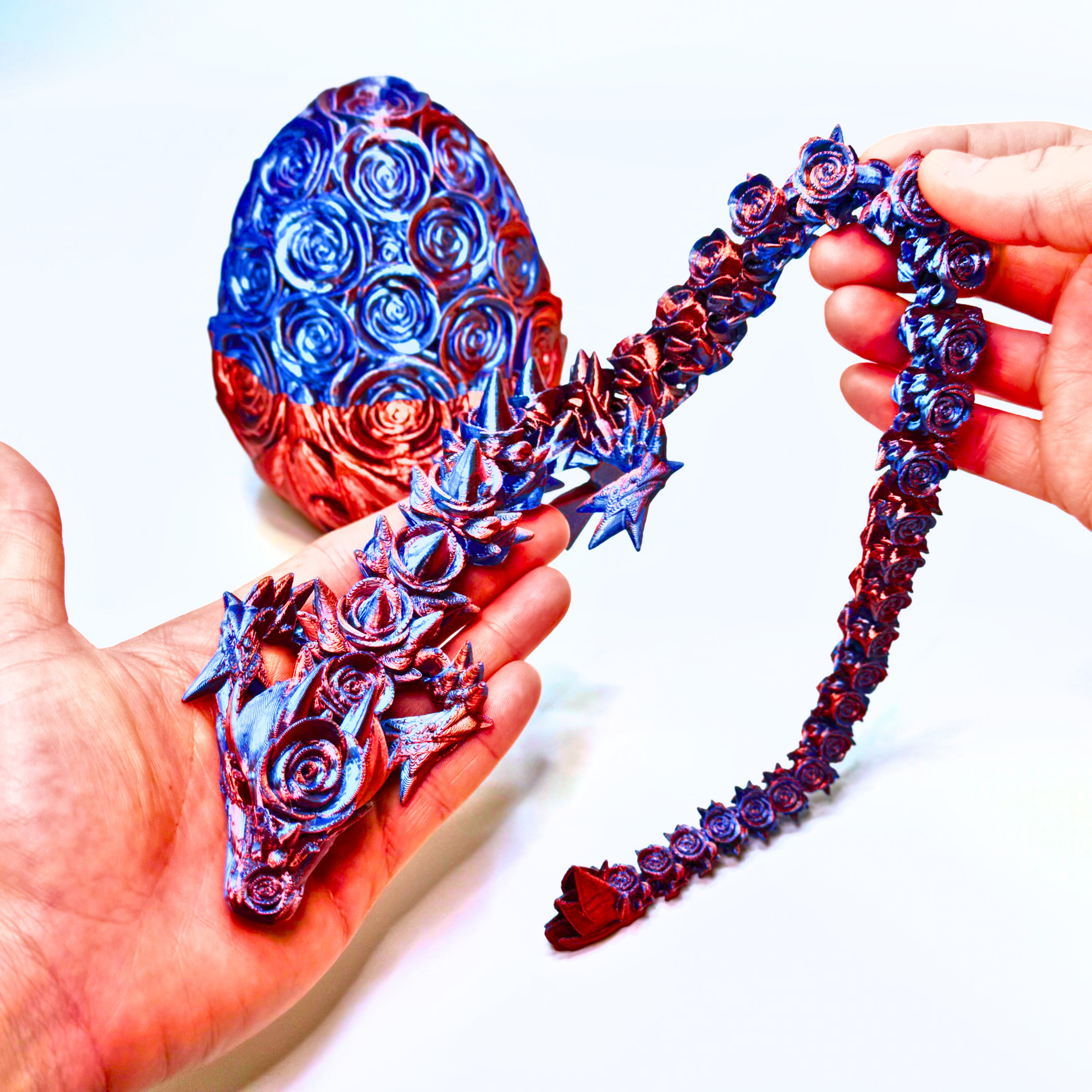 Dragon Fidgets - Vendita all'ingrosso Giocattolo fidget - Bambini - Drago rosa da 20 pollici e uovo di rosa da 6 pollici opzionale, giocattolo Fidget, decorazione3