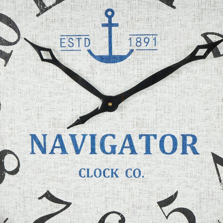 Deco Marché - Wholesale Wall Clock - Nautical White Wood Wall Clock4