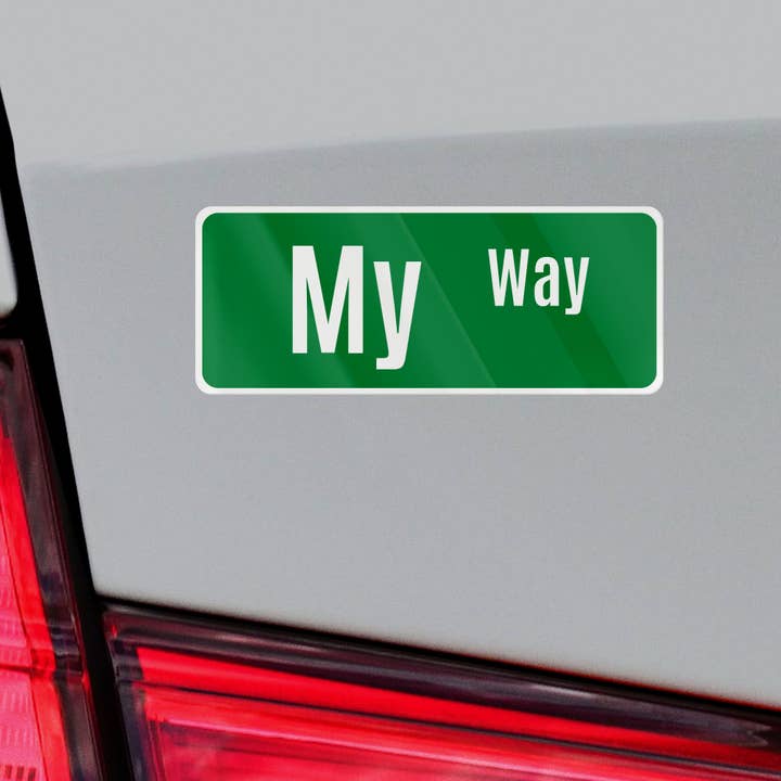 Sticker Bull - Vendita all'ingrosso Adesivo - Adesivo meme con cartello stradale My Way3