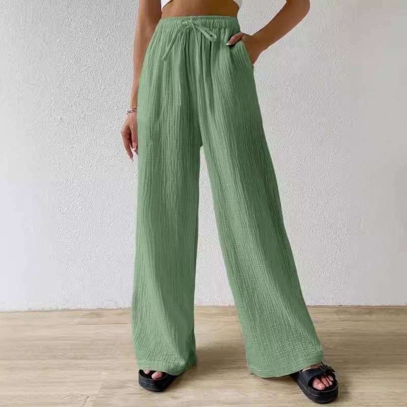 safistyle - Wholesale Pants - Women's - Women’s Elegant Solid Color Wide-Leg Trousers4