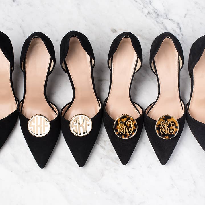 Fornash - Wholesale Shoe Accessories - Monogram Enamel Shoe Clips
