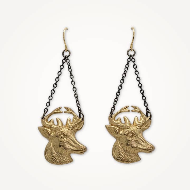 Brincos de Veado da Floresta por atacado de Beatrixbell Handcrafted